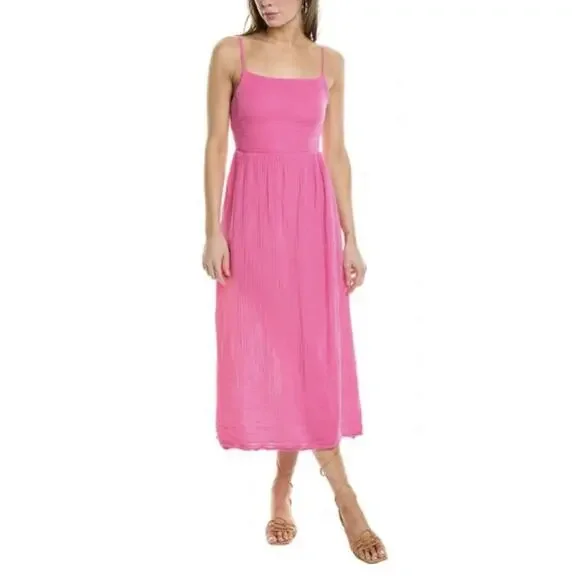 Michael Stars | Dresses | Euc Michael Stars Allora Gauze Pink Dress Cutout  Tie Back Sz Medium | Poshmark